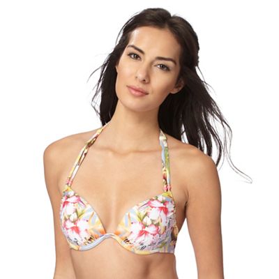Butterfly by Matthew Williamson Multi-coloured tropical floral print bikini top